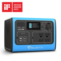 bluetti eb55 portable power station blue