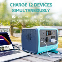 bluetti eb55 portable power station mint green