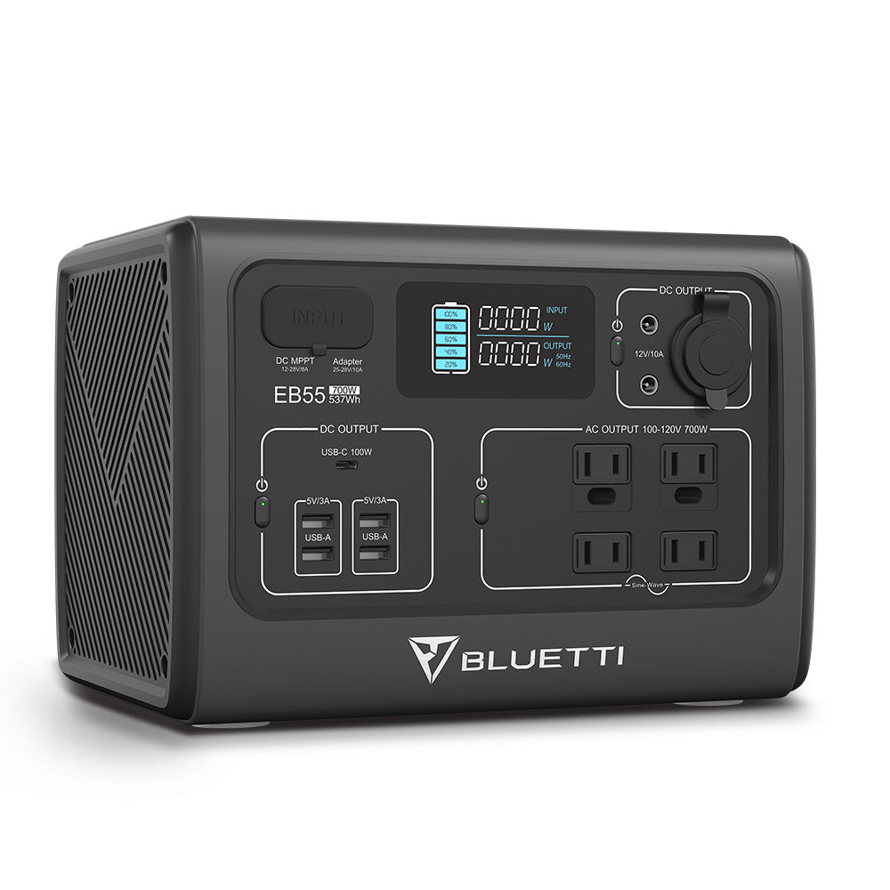 bluetti eb55 portable power station black